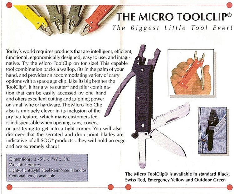 SOG Micro ToolClip ad